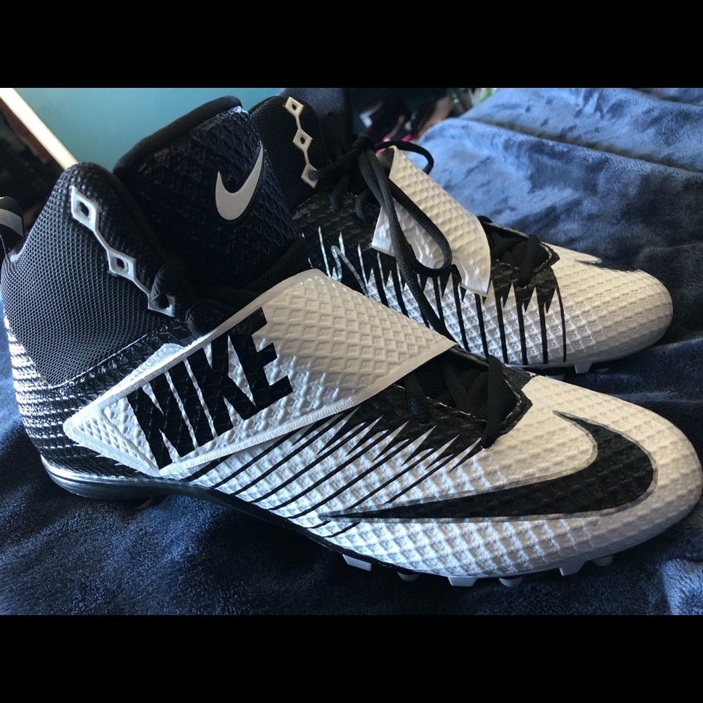 Nike LunarBeast Strike Pro TD Football Cleats B/W